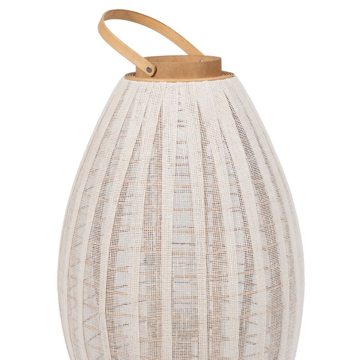 Lykta Beige Naturell Bambu Glas 38 x 38 x 70 cm